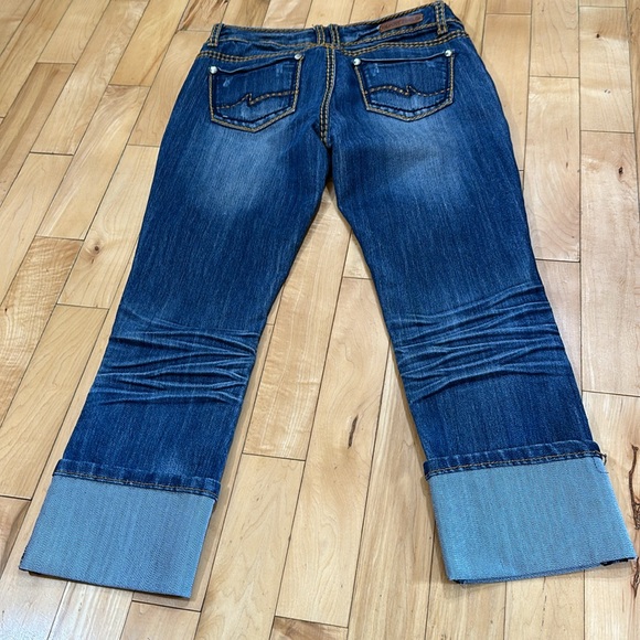 Almost Famous Distressed Crop Jeans - Picture 2 of 9